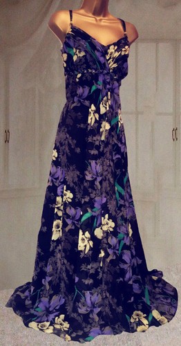 Monsoon floral purple - floral, black