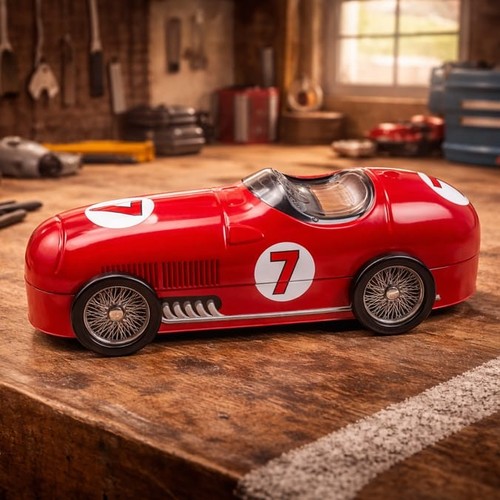 Biscuits tin vintage - race, car