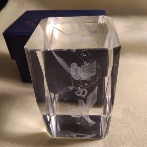 Laser etched crystal world - laser,