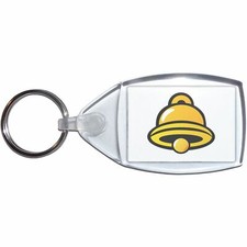 Fruit Machine Bell Clear Plastic Key Ring (S, M or L)