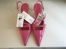 Marks and Spencer pink leather kitten heel shoes size 4.5 BNWT
