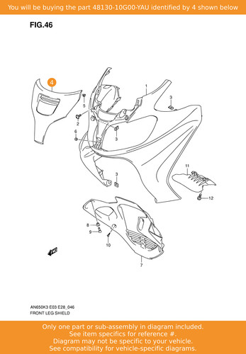 Suzuki cover front leg - suzuki,