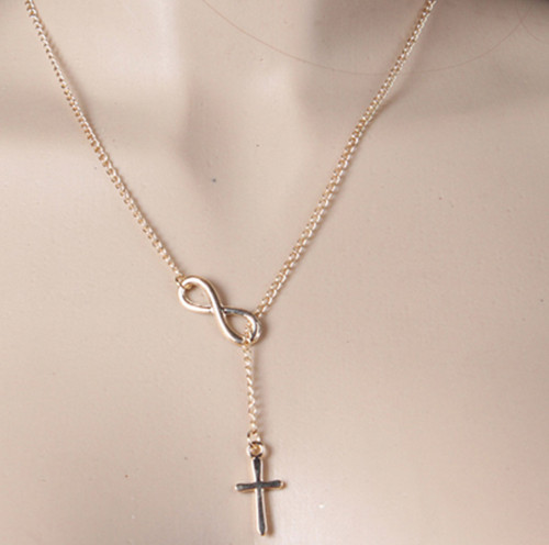 Silver gold infinity - gold, cross