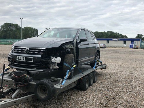 Salvage damaged car - damaged, vehicle