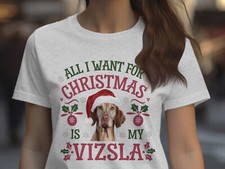 Xmas T Shirt Christmas TShirt Vizsla Dog Lover Xmas Tee Holiday Festive Top