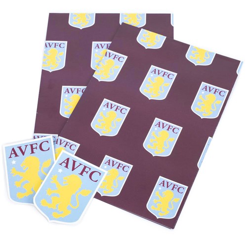 Aston villa text gift wrap - villa,