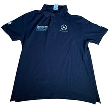 Mercedes Benz Petronas F1 Team Blue Polo Shirt GP Promo Roly Size M Medium 