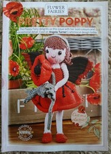 Flower Fairies Pretty Red Poppy Fairy Knitting Pattern Pull Out By Angela Turner