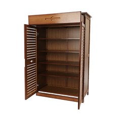 Retro 5 Tier Bamboo Shoe Rack