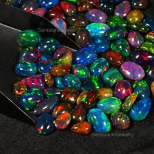 Black opal cabochon lot Black Ethiopian welo fire opal Natural opal Gemstone lot