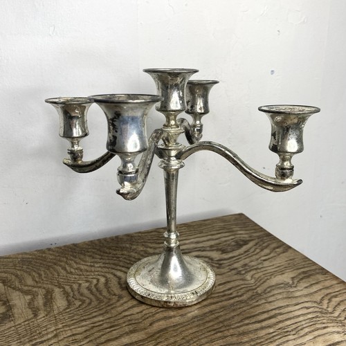 Silver metal candelabra gothic - silver,