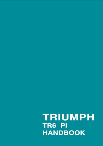 Triumph tr6 owners handbook - triumph,