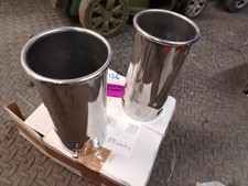 Exhaust tips x2 chrome 100mm bore