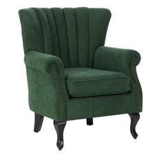 Green Chesterfield Wing Back