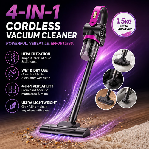 Vacuum cleaner cordless stick - cleaner,