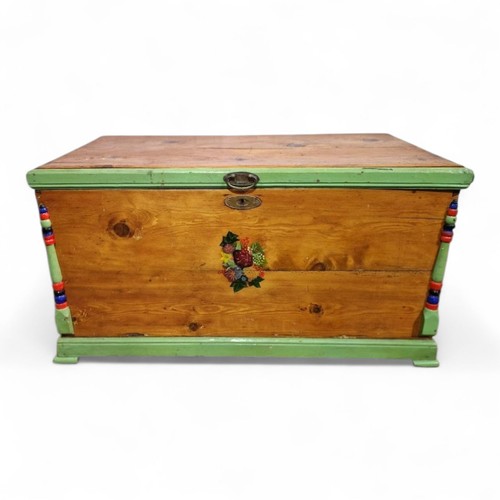Pine blanket box - pine, antique