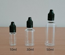 10ml 30ml 50ml Empty Plastic Clear Bottles Droppers Squeezable