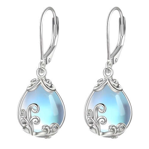 Blue moonstone teardrop - moonstone,