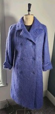 Avoca Handweavers Mohair Wool Coat Womens UK 16/18 Ireland Purple Vintage 40/42"