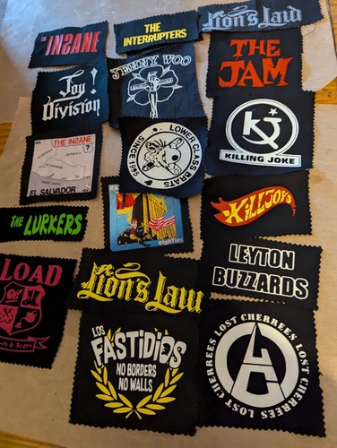 Punk music sew patches - sew,
