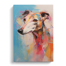 Whippet Gestural Canvas Wall