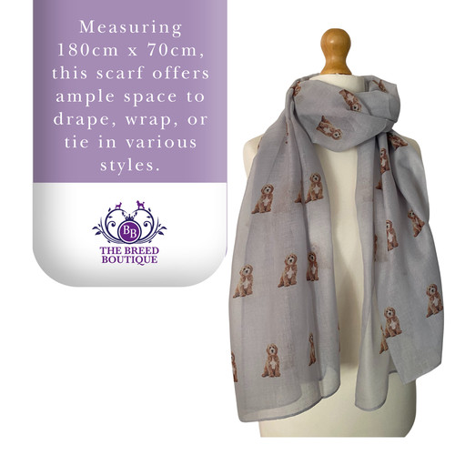 Cream cockapoo scarf shawl - cockapoo,