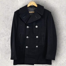 Vintage 1981 US Navy issued enlisted bridge officers pea coat jacket 38S