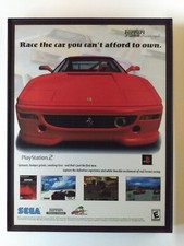 Framed Ferrari F355 Challenge PS2 Sega AM2 2002 retro video game wall art