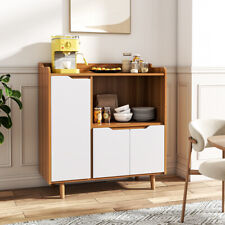 Kitchen Cabinet Buffet Sideboard Wooden Pantry Cupboard Credenza Storage 3 Doors