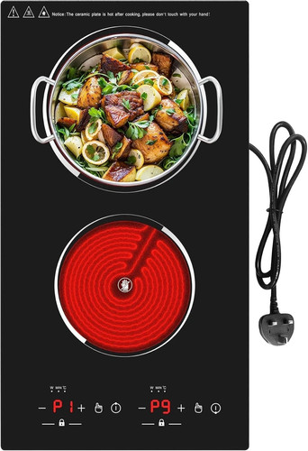 Double ceramic hob plug - ceramic, in