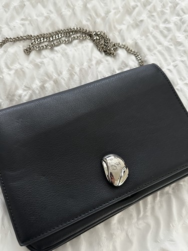 Zara navy blue - handbag, with