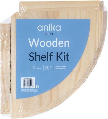 Natural pine wooden shelf kit - natural,