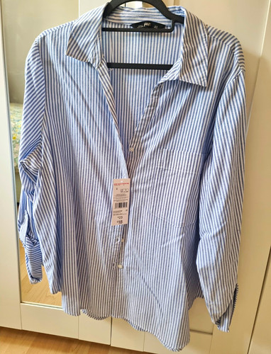 Tesco blue white stripe - white,