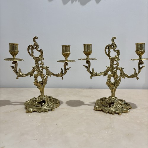 Pair vintage brass - of,