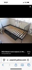 IKEA Meldal Black Metal Single Bed Frame Day Bed 