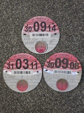 3x Tax Discs 2008-2014