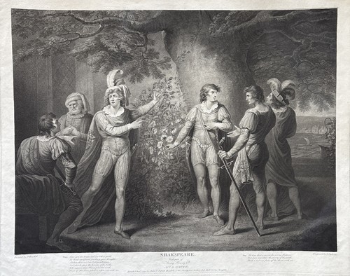 Antique shakespeare engraving - shakespeare,