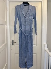 Zara women studio Rock the pyjama party light blue jumpsuit 
