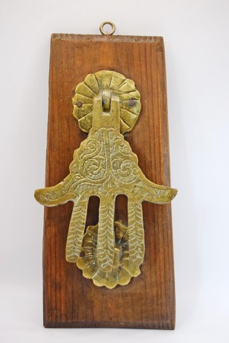 Vintage brass hamsa hand - hand, of