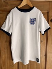 England Football Top White Home Kit Children Kids Size 10/11years