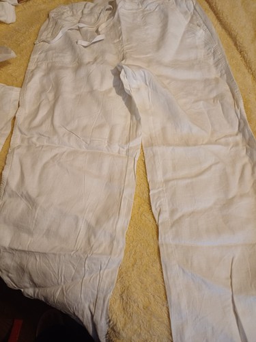 Women linen trousers - trousers,