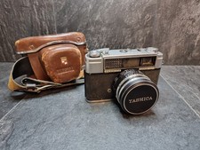 Yashica Lynx 1000 rangefinder 35mm film camera, case,  lens cap