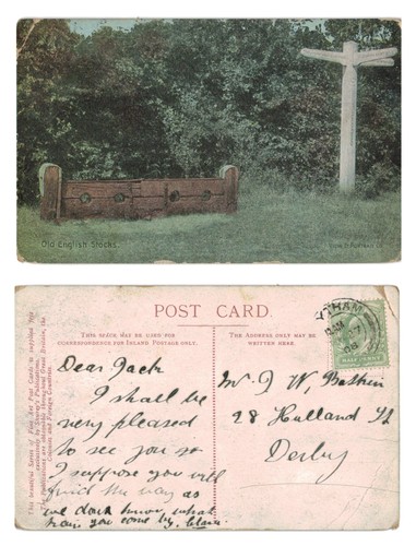 Vintage postcard old english - vintage,