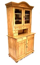 Antique Victorian Large Pine Kitchen Dresser Spice Cabinet Drawers / Cupboard