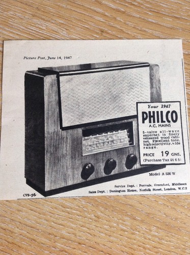 Ephemera 1947 advert - ephemera,