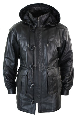 Mens long real leather - mens,