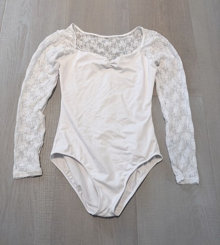 Leotard white size l - leotard,,