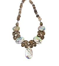 Abalone Shell and Smoky Quartz