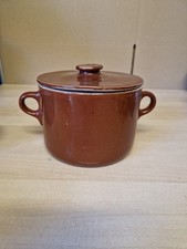 Vintage Brown Lovatts Stoneware Stew Pot 13cm X 14cm