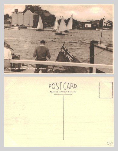 Vintage postcard sailing - vintage,